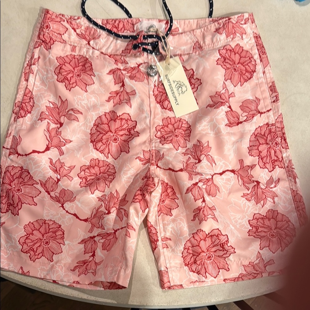 Surfside Supply Coral Floral Swim Shorts